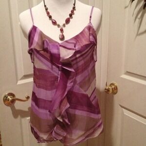 Ruffled cami in purple, see last pic